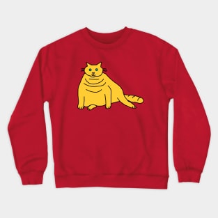 Yellow Chonk Cat Crewneck Sweatshirt